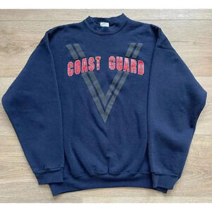Vintage USA Coast Guard Retro Reflective Training Crewneck Sweatshirt Large